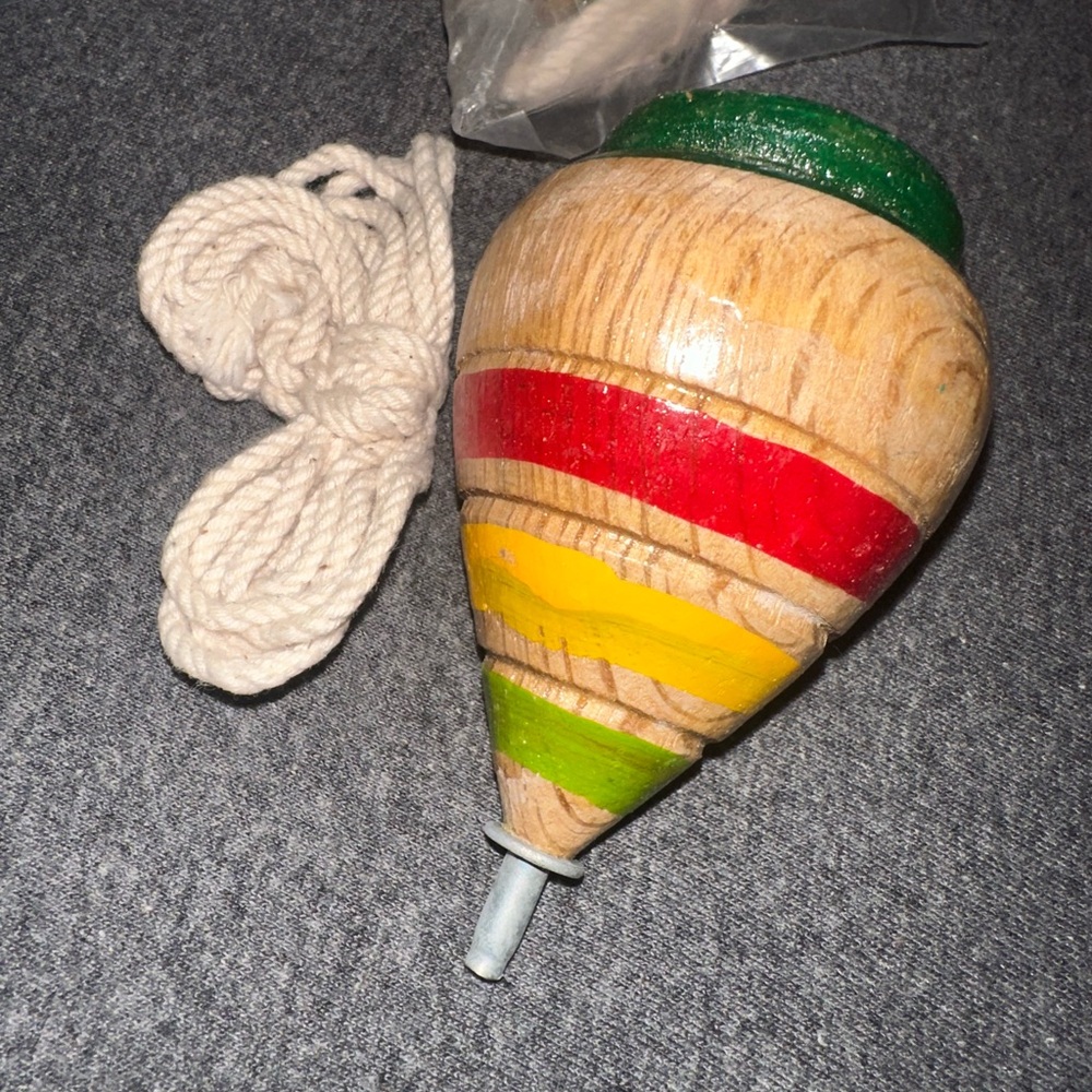 Colorful Wooden Spinning Top (Trompo)